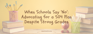 school ADHD 504 plan header image